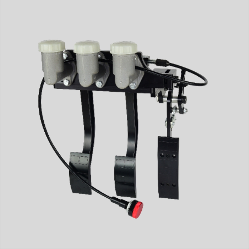 Pedal box with 3 Pedal (clutch, brake, throttle) overhang type
