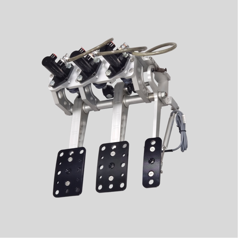 Pedal box with 3 Pedal clutch, brake & throttle with sensors